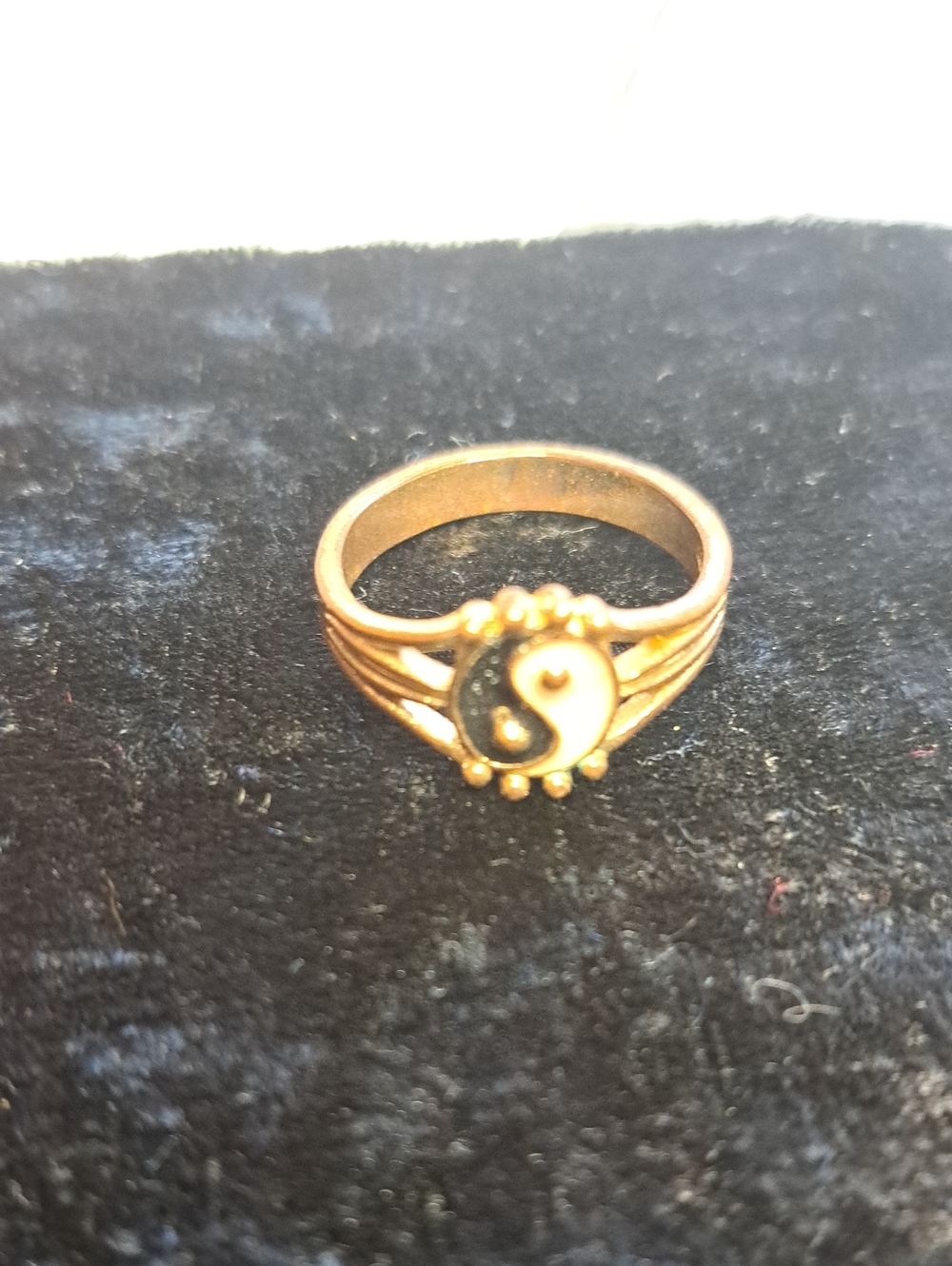 Gold-Tone Yin Yang Ring - Women's Fashion Jewelry